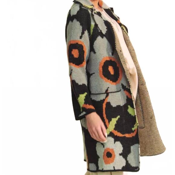 NEW DAVI & DANI floral button down cardigan in multi - Picture 3 of 6